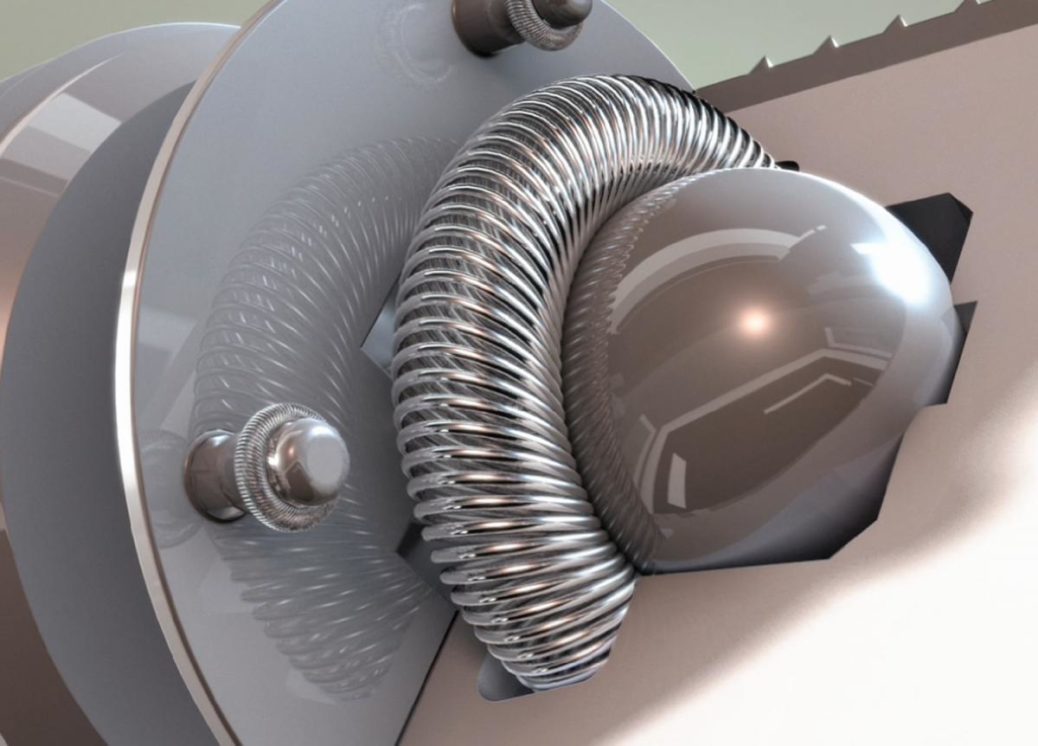canted coil spring used as medical device connector