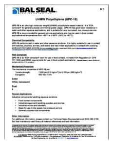 UPC10 Material Data Sheet