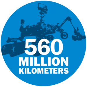 Aerospace Achievements Seals on Mars 560 million kilometers to mars visual representation