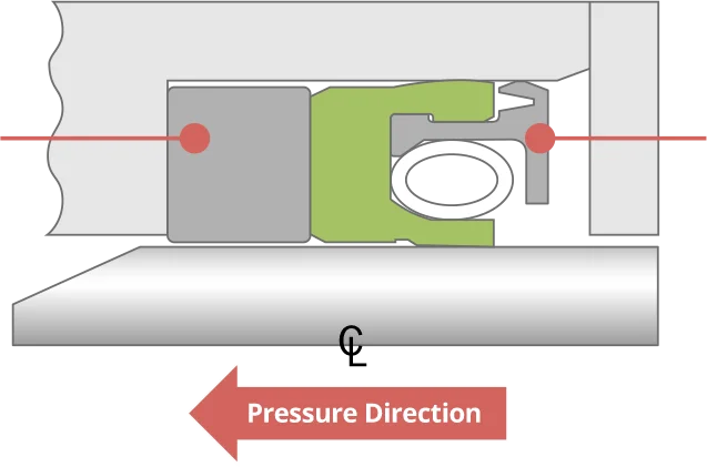 spring energized seal with back up ring and locking ring